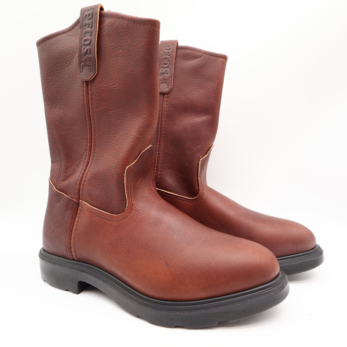 Red Wing 1132 Pecos Boots Mens 8 E Brown Leather Pull On Work Made In USA NIB