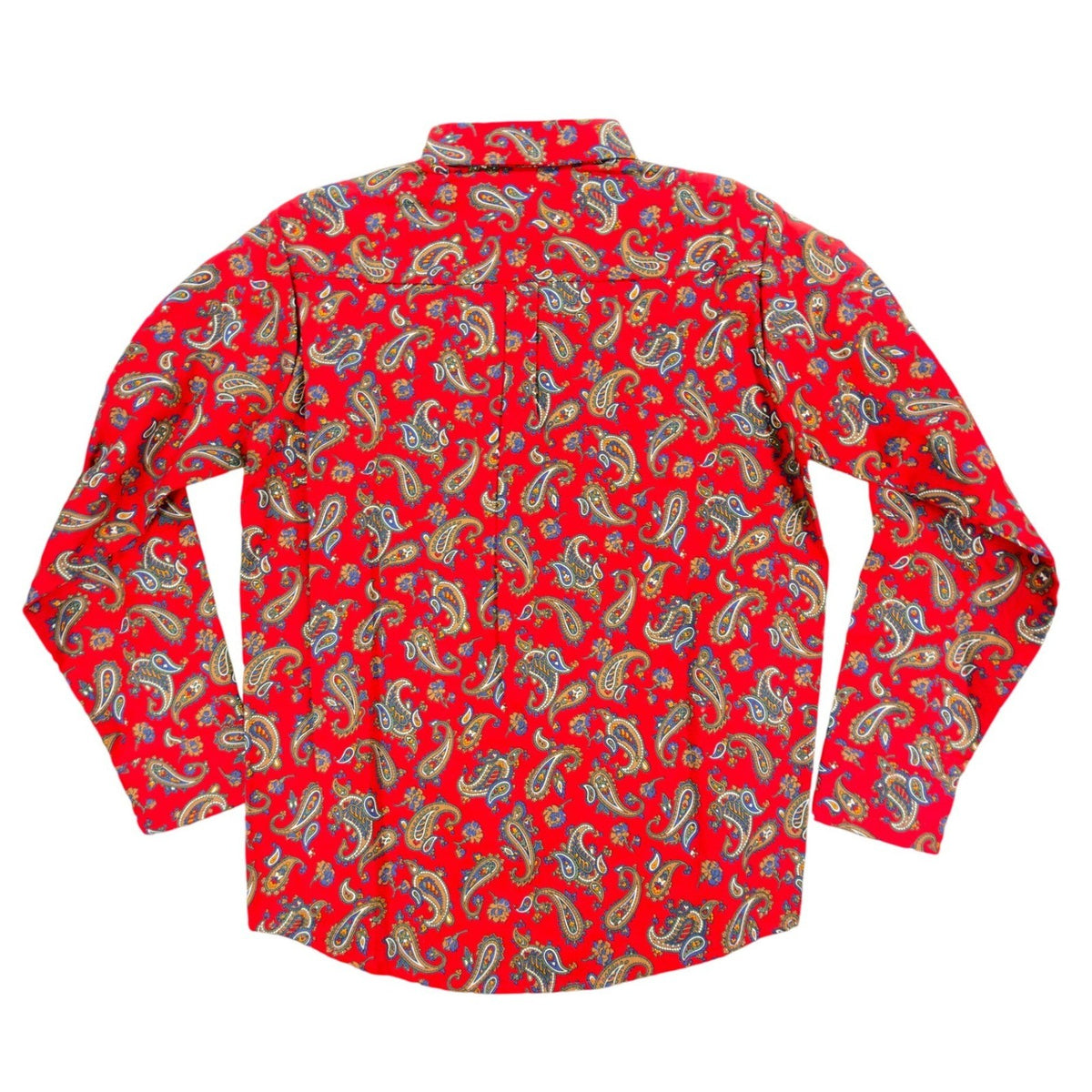 Jack Tar Paisley Shirt Boys Size 14 Vintage 80s Red Cotton Long Sleeve USA NWT
