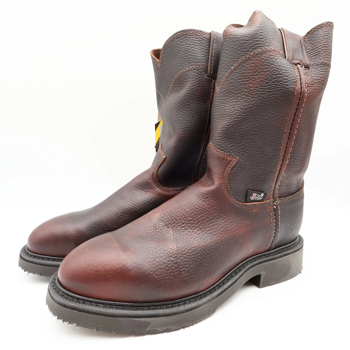 Justin 4765 Work Boots Mens 7.5 EEE Briar Pitstop Leather Pull On NWT USA Made – photo 3 of 10