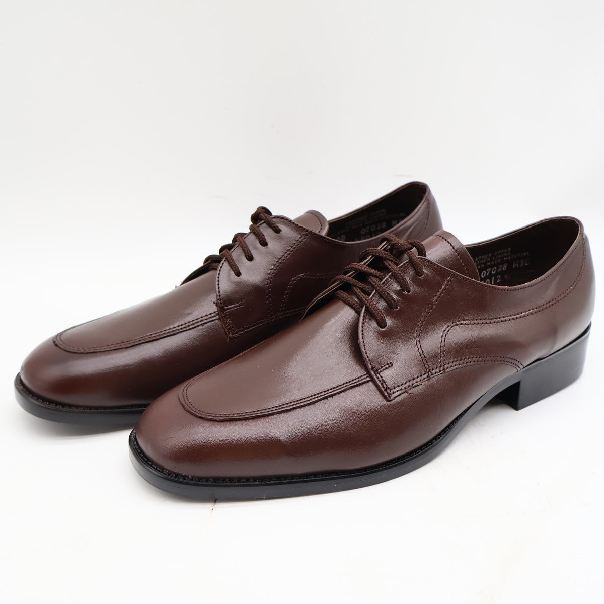 Barclay Oxford Dress Shoes Mens 9D Vintage Brown Leather Apron Toe 48012 New