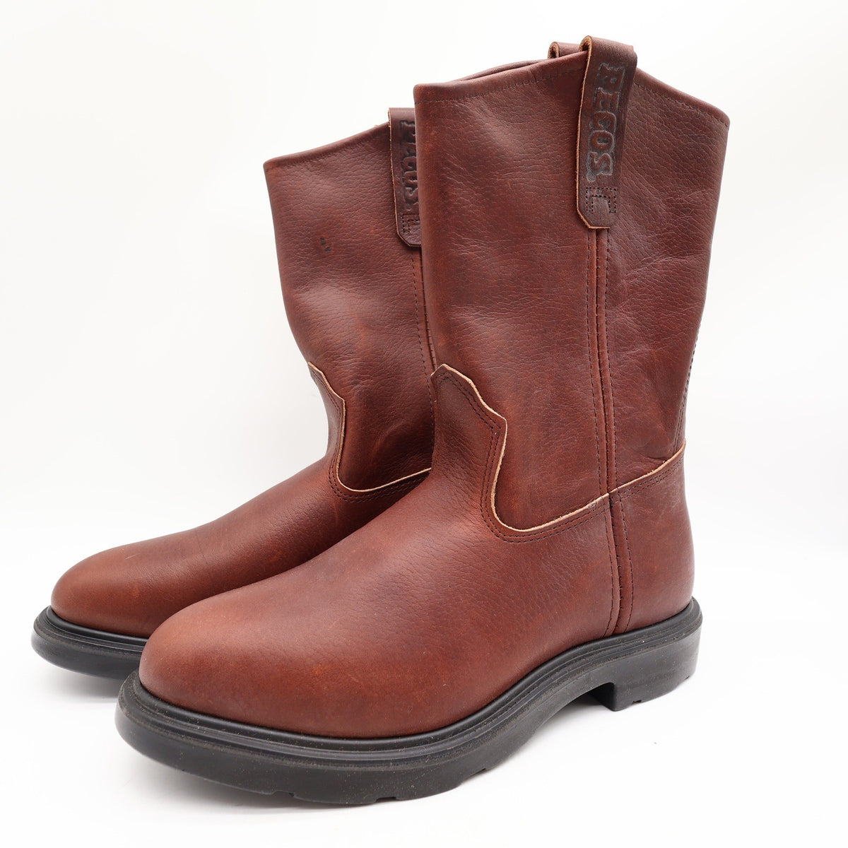 Red Wing 1132 Pecos Boots Mens 8 E Brown Leather Pull On Work Made In USA NIB