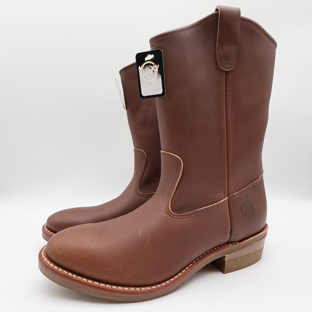 Double-H Ranch Wellington Mens 9.5 D Brown Leather Work Boots 2555 NWT USA