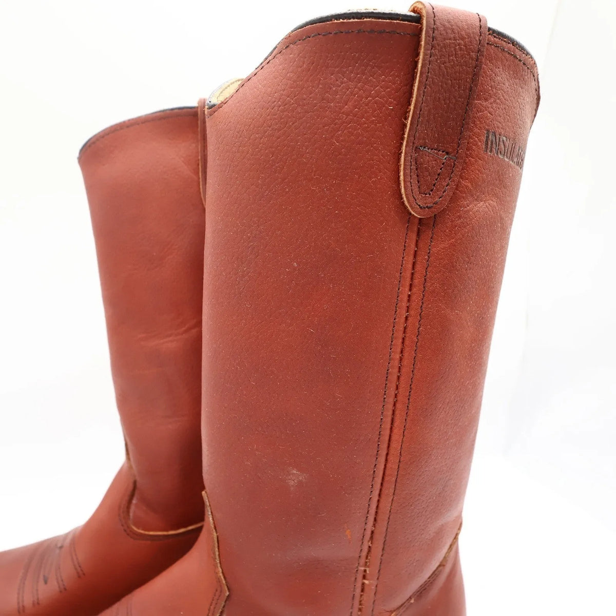 Double-H Vintage 70s Western Boots Mens 8D Brown Steel Toe Leather 1510 NIB – photo 4 of 10
