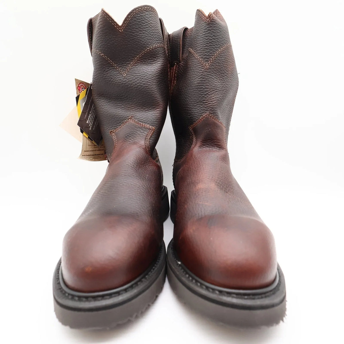 Justin 4765 Work Boots Mens 7.5 EEE Briar Pitstop Leather Pull On NWT USA Made – photo 4 of 10