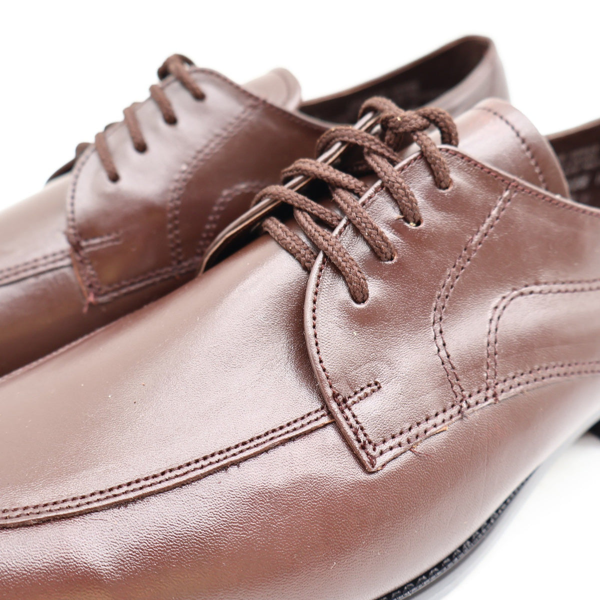 Barclay Oxford Dress Shoes Mens 9D Vintage Brown Leather Apron Toe 48012 New