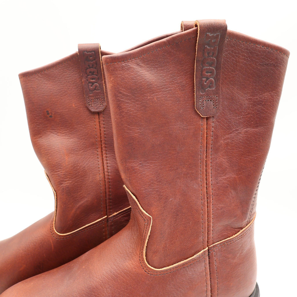 Red Wing 1132 Pecos Boots Mens 8 E Brown Leather Pull On Work Made In USA NIB