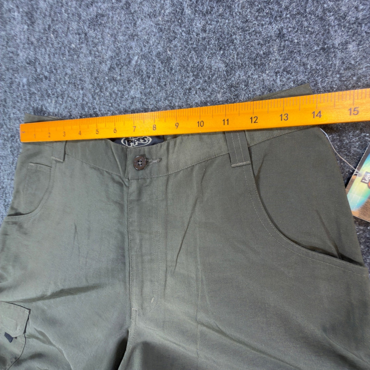 Lee Pipes Convertible Cargo Pants Boys 16R Vintage 90s Olive Nylon Wide Leg NWT