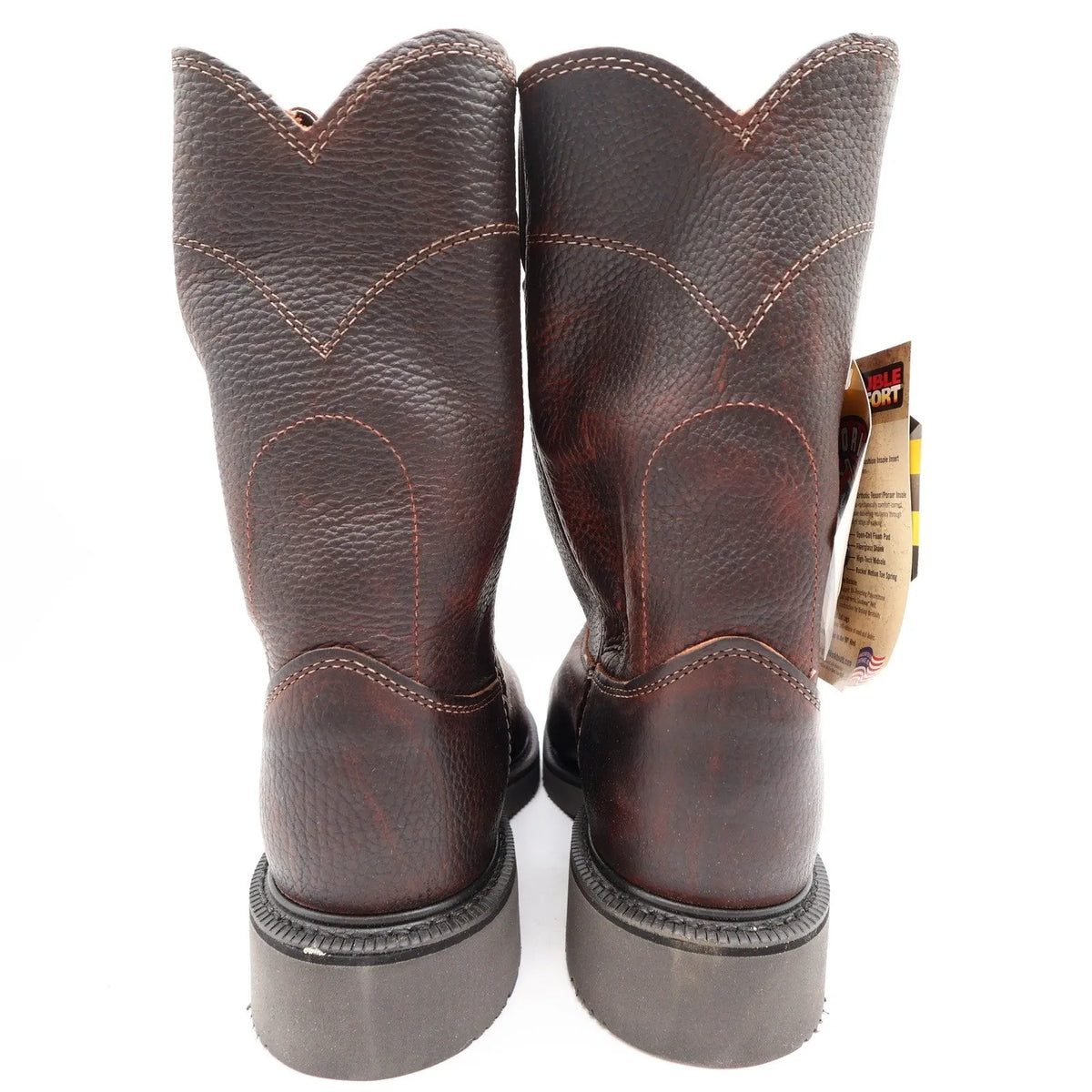 Justin 4765 Work Boots Mens 7.5 EEE Briar Pitstop Leather Pull On NWT USA Made – photo 5 of 10