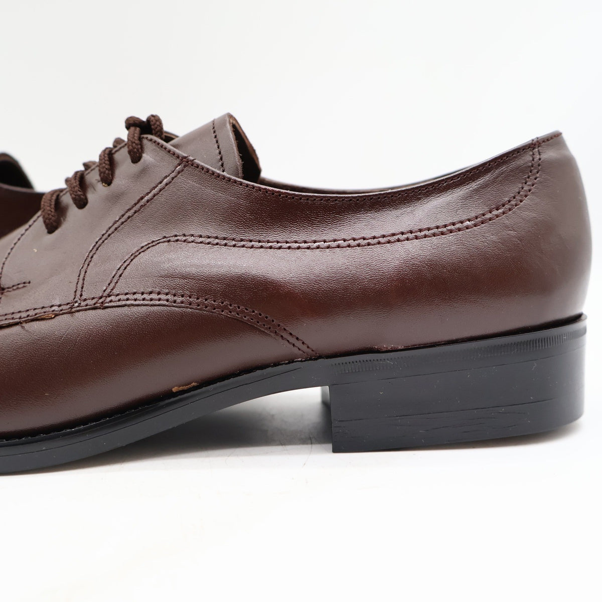 Barclay Oxford Dress Shoes Mens 9D Vintage Brown Leather Apron Toe 48012 New