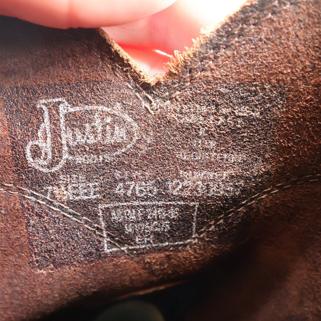 Justin 4765 Work Boots Mens 7.5 EEE Briar Pitstop Leather Pull On NWT USA Made