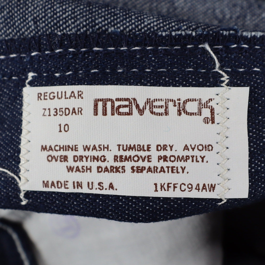 Maverick Jeans Boys 10 Regular Vintage Deadstock Blue Cotton Straight Leg USA