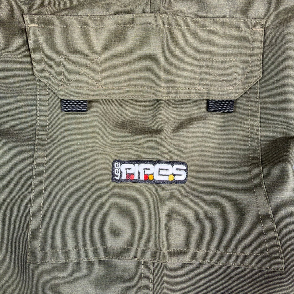 Lee Pipes Convertible Cargo Pants Boys 16R Vintage 90s Olive Nylon Wide Leg NWT
