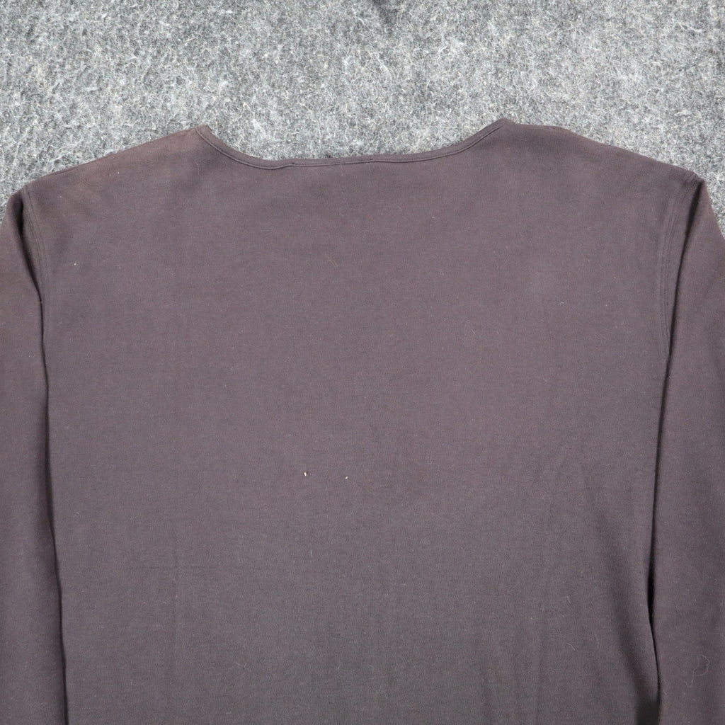 Peanut Butter & Jelly Women XL Brown Cotton Christmas Sleigh Long Sleeve Top - take2supply