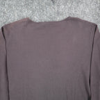 Peanut Butter & Jelly Women XL Brown Cotton Christmas Sleigh Long Sleeve Top - take2supply