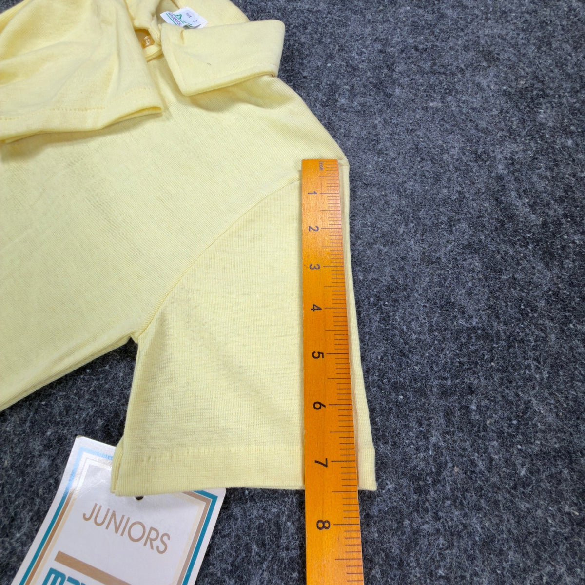 Maverick Vintage 70s Polo Shirt Juniors Small Yellow Cotton Blend NWT Deadstock - take2supply