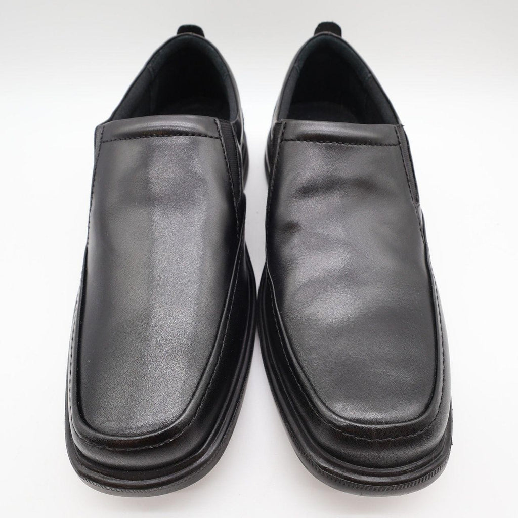 Hush Puppies Platon Hopper Mens 10 Wide Black Leather Slip On Loafer HM01686-001 - take2supply