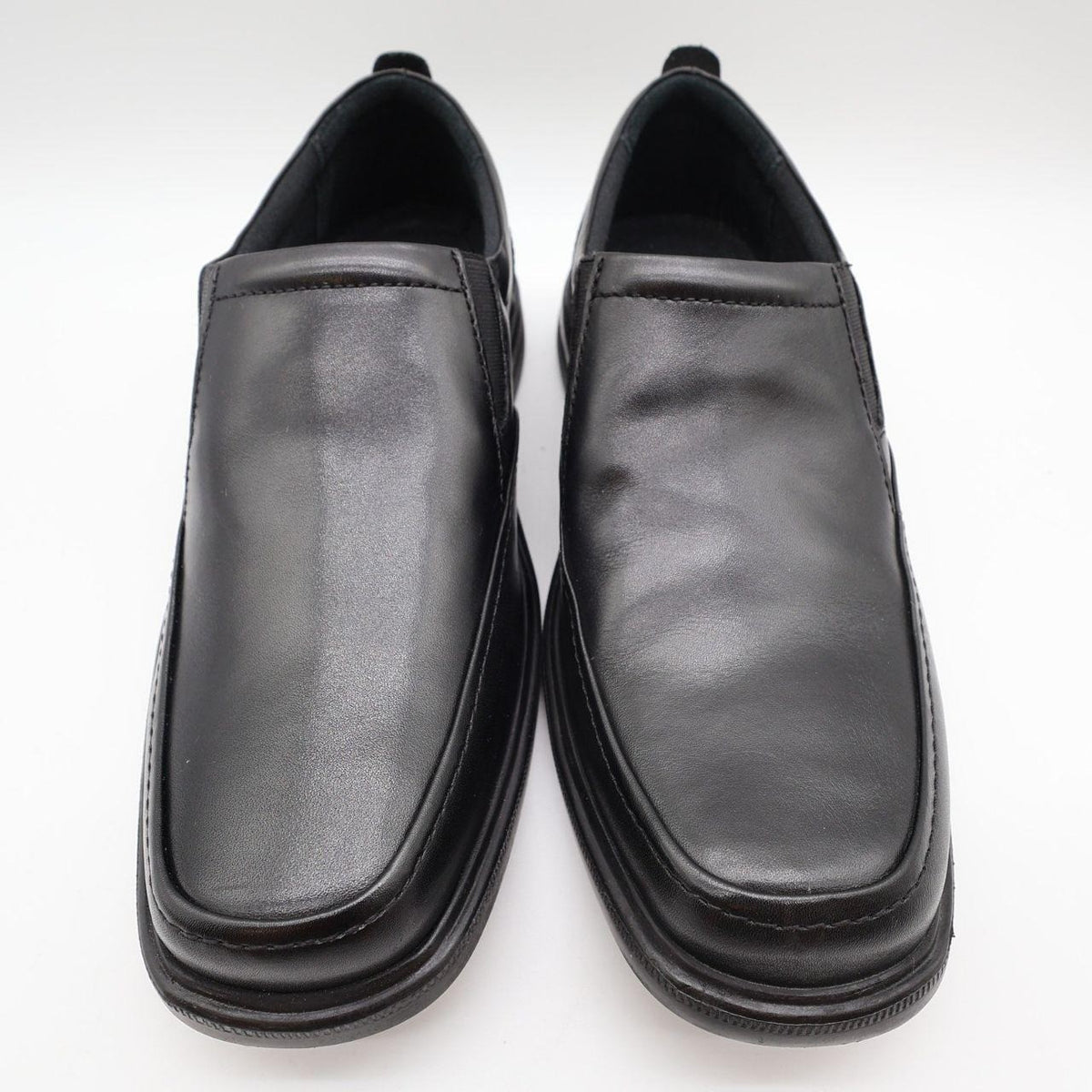 Hush Puppies Platon Hopper Mens 10 Wide Black Leather Slip On Loafer HM01686-001 - take2supply