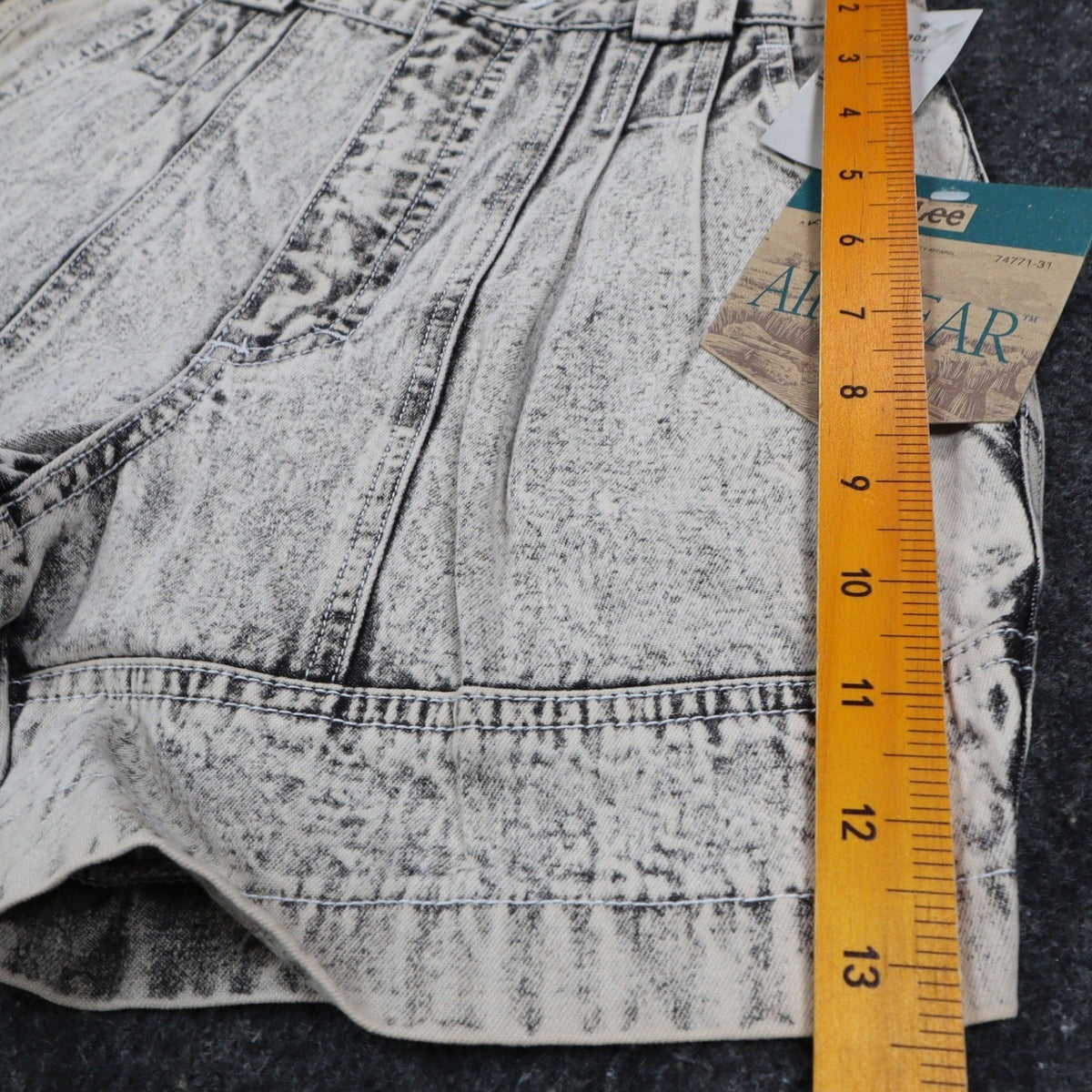 Lee Trekker Shorts Boys 10 Vintage 80s Acid Wash Black Cotton Air Gear NWT 24w - take2supply