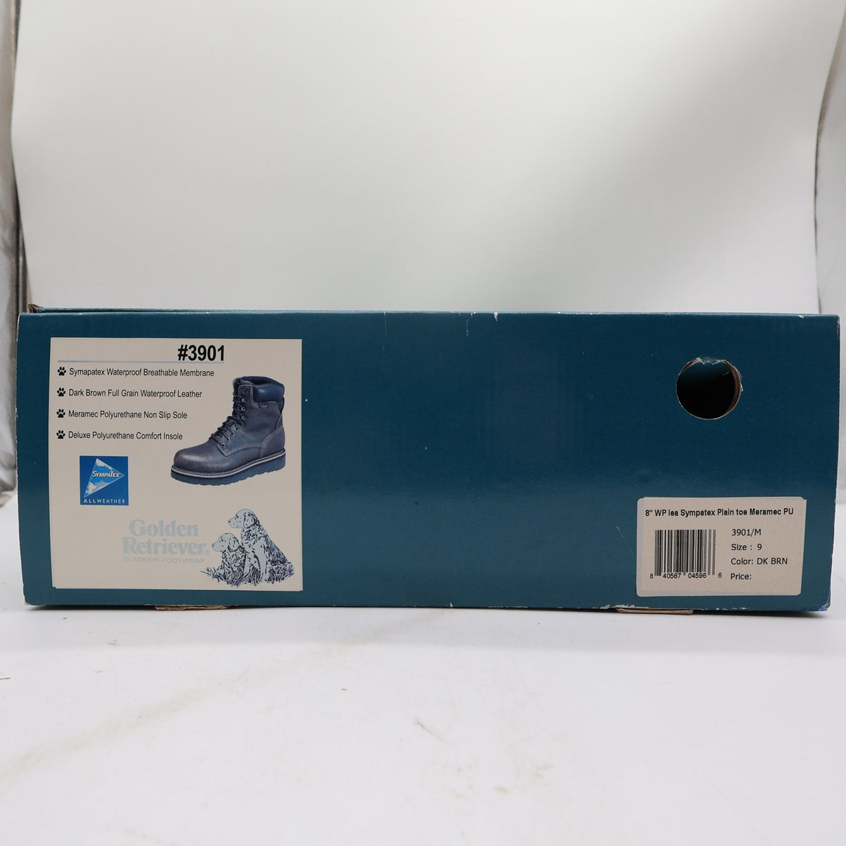 Golden Retriever 3901 Work Boots Mens 9 Dark Brown Leather Waterproof NWT - take2supply