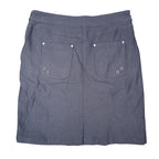 Zo & Co. Skirt Women 6 Navy Blue Braided Trim Utility Pocket Rayon Blend C1-905 - take2supply