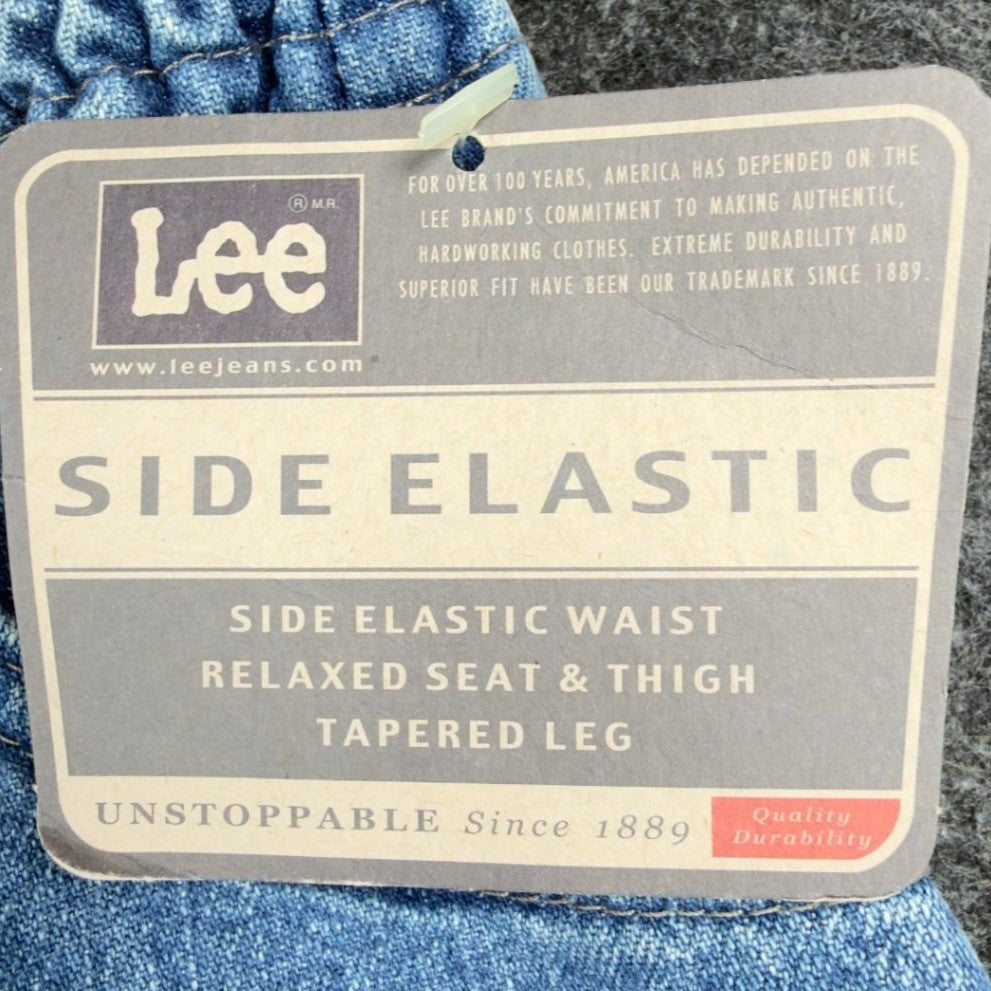 Lee Y2K Side Elastic Jeans Womens 8 Medium Blue Denim NWT Pepper Stone Relaxed - take2supply