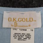 D.K. Gold by Donnkenny Reversible Vest 1X Vintage 90s Blue Floral Cotton NWT - take2supply