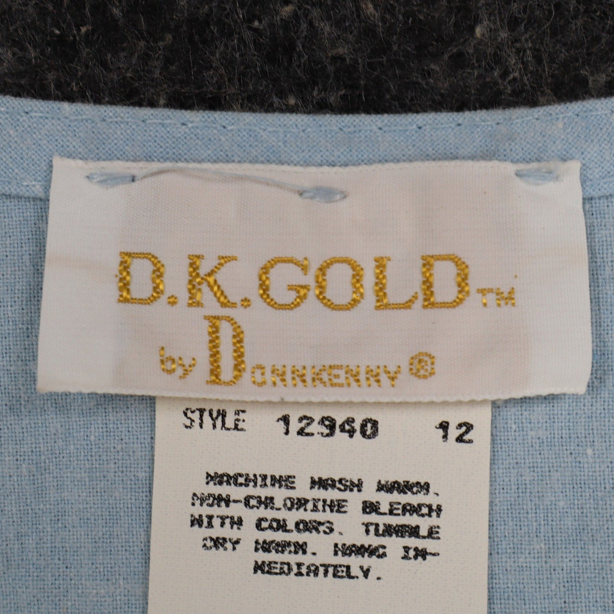 D.K. Gold by Donnkenny Reversible Vest 1X Vintage 90s Blue Floral Cotton NWT - take2supply