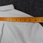 Dee Cee Striped Button Up Shirt Womens 9/10 Vintage 80s Gray Cotton Blend USA - take2supply