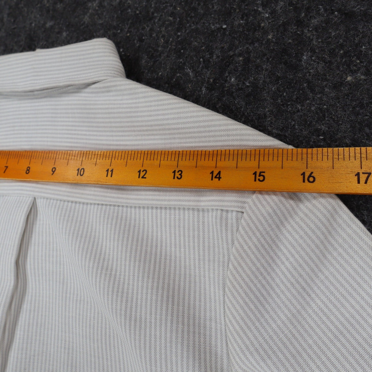 Dee Cee Striped Button Up Shirt Womens 9/10 Vintage 80s Gray Cotton Blend USA - take2supply
