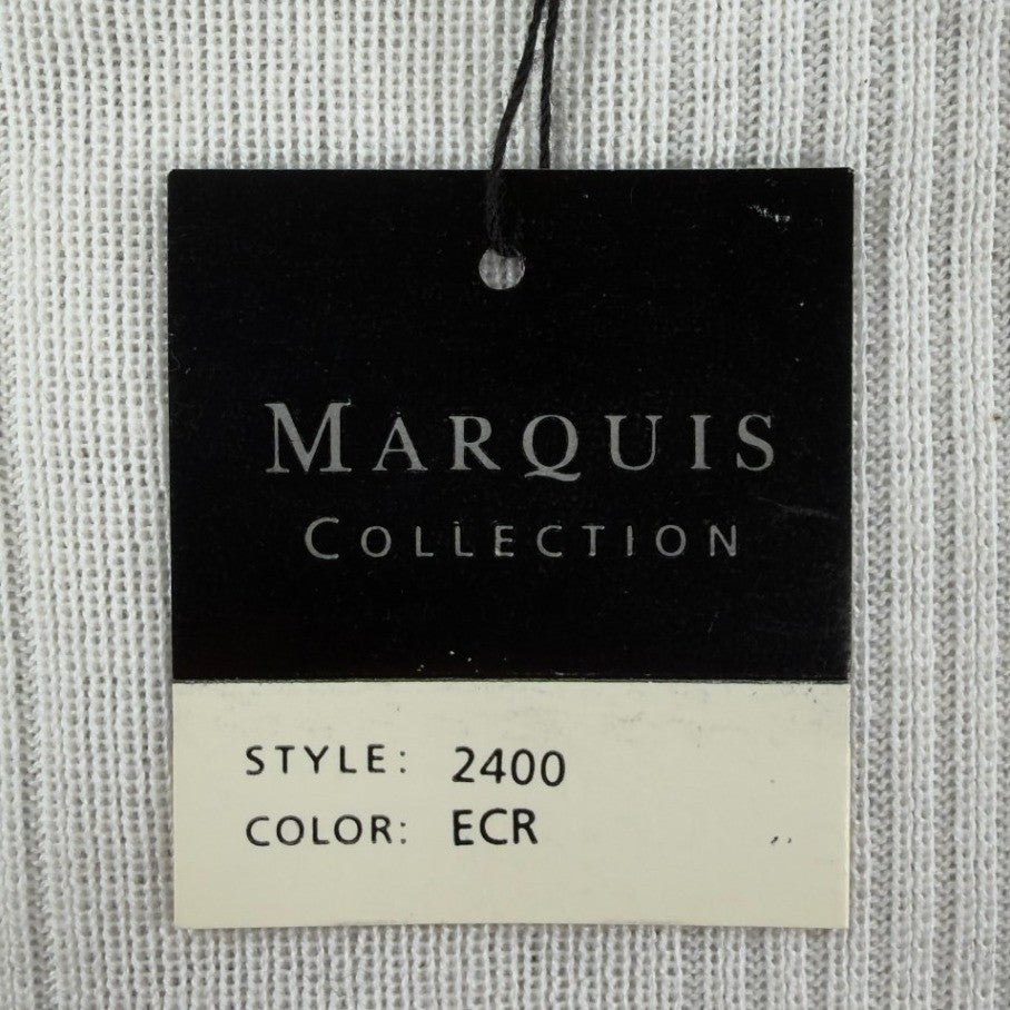 Marquis Vintage 90s Knit Top Mens Small Cream Cotton Acrylic NWT - take2supply