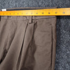Dockers Khaki Pants Mens 33x30 Brown Pleated Cuffed Stain Defender Classic Fit - take2supply