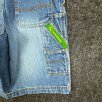 John Deere Y2K Carpenter Denim Shorts Boys 8 Stone Wash NWT Rugged Workwear - take2supply