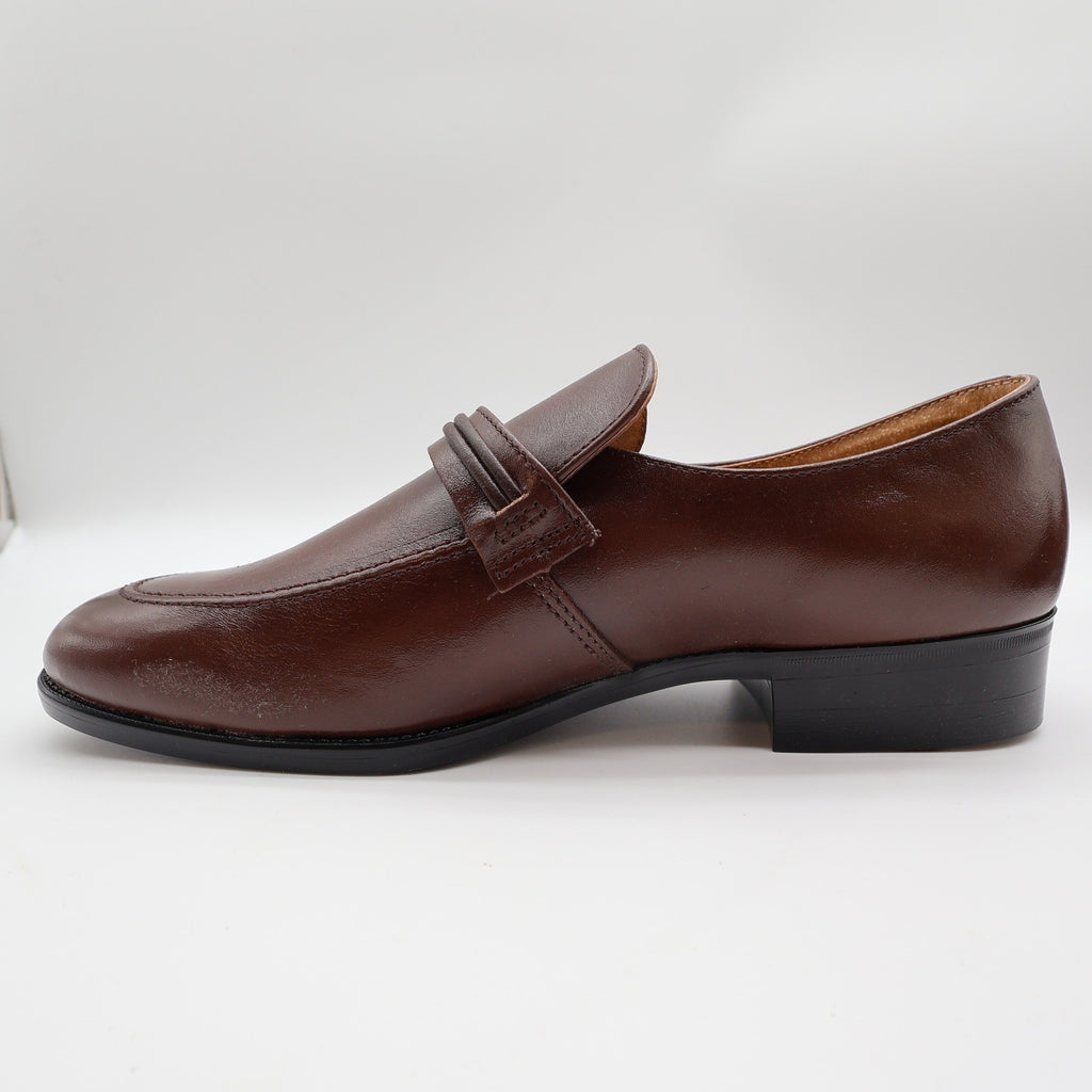 Barclay Loafers Mens 10.5 D Vintage Brown Leather Slip On Dress Shoes USA Made - take2supply