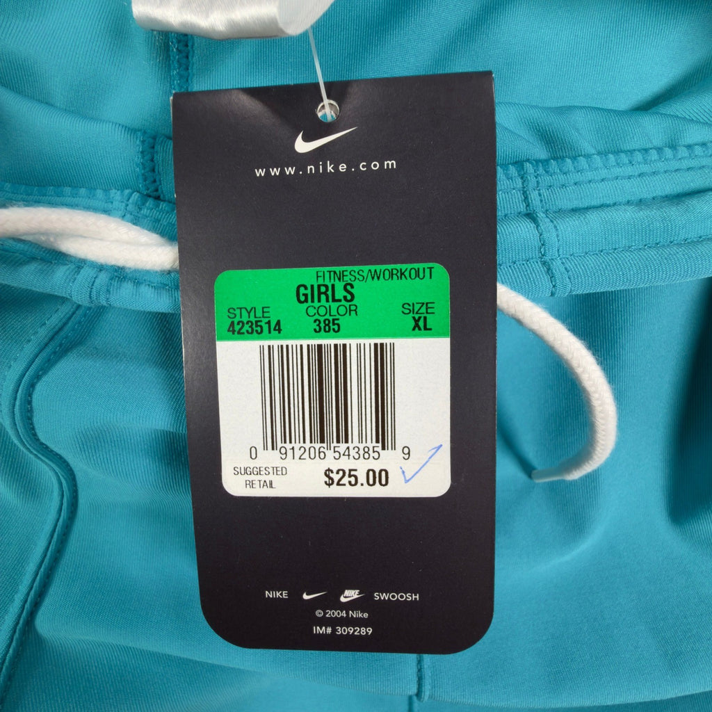 Nike Y2K Technetic Dri-FIT Shorts Girls XL Teal Blue NWT 423514 New - take2supply