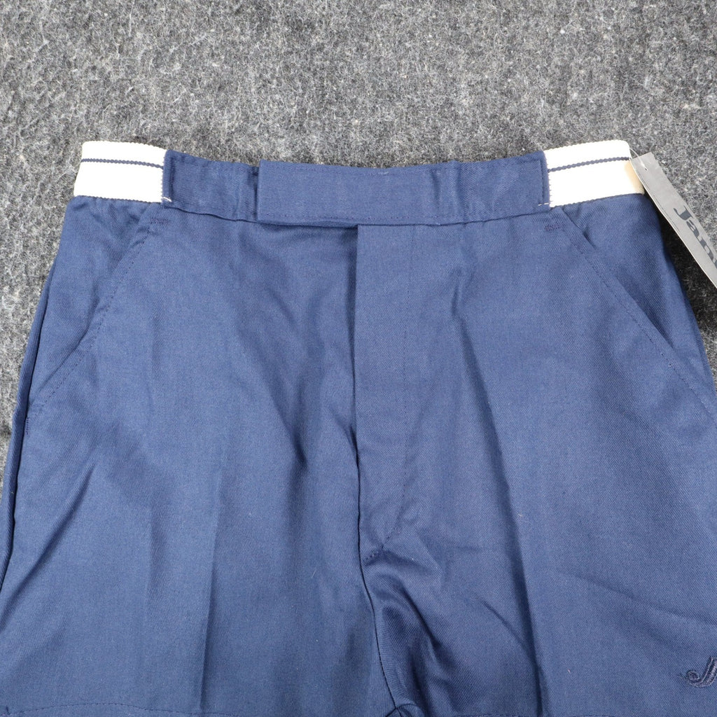 Jantzen Shorts Mens 30 Vintage 80s Navy Blue Cotton Blend Made in USA NWT 1M401 - take2supply