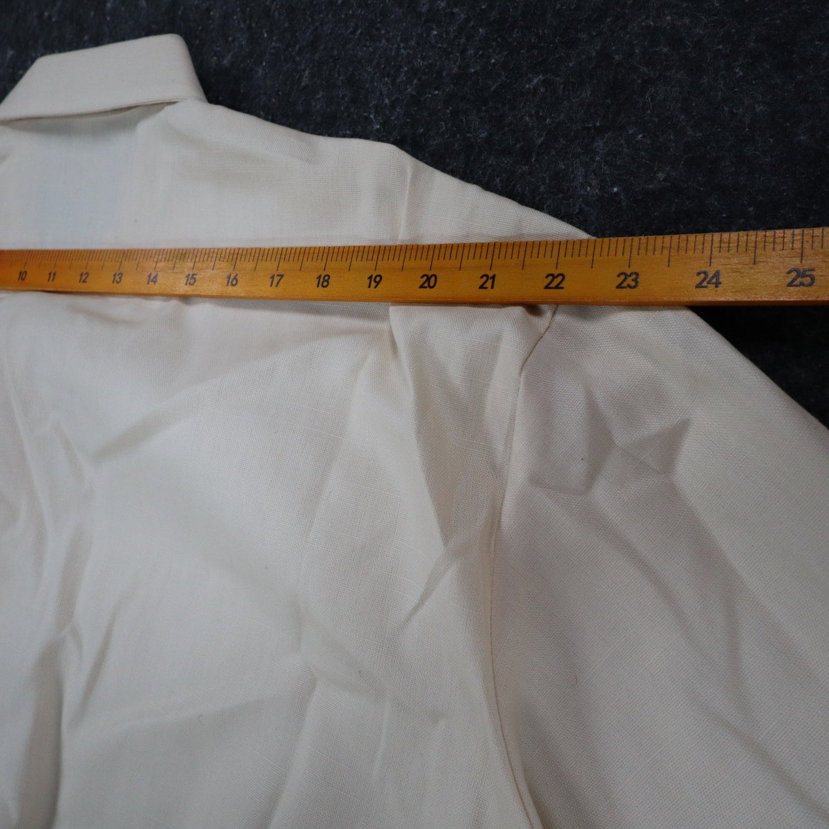 Fulton Street Shirt Works Polo Mens 2X Vintage 90s Cream Banded Bottom USA Made - take2supply
