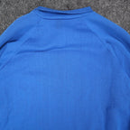 Great Lakes Apparel Sweatshirt Womens Medium Vintage 90s Blue Floral Embroidered - take2supply