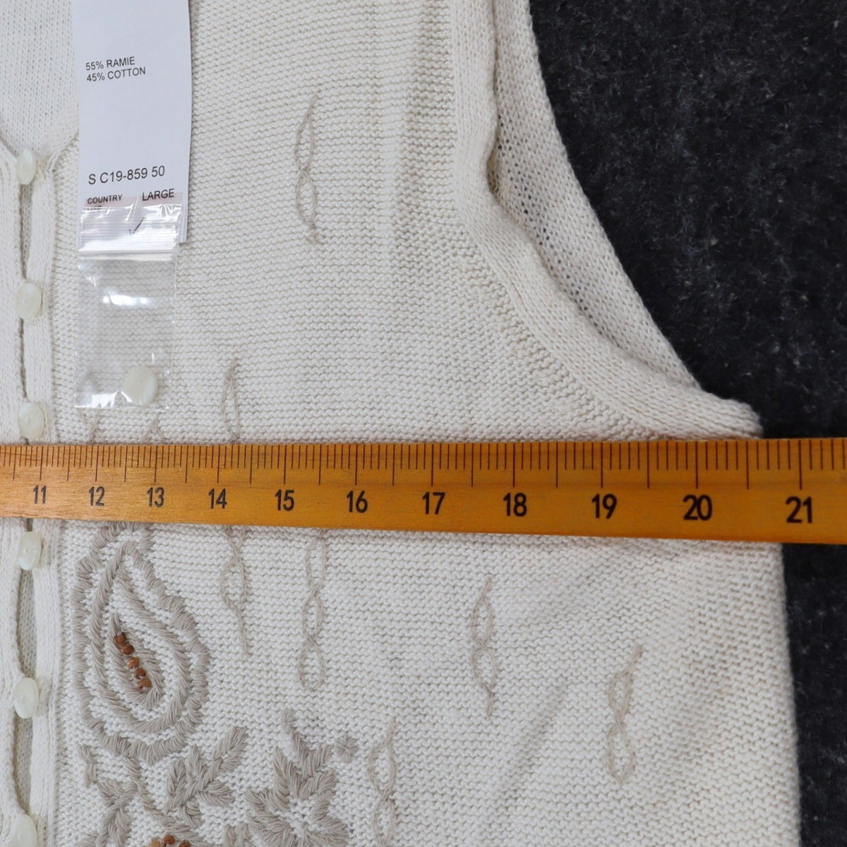 tm sport by that's me! Knit Vest Women Large NWT Vintage Y2K Cream Ramie Cotton - take2supply