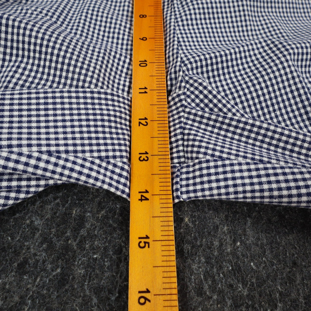 Southern Lady Pants Womens 14 Navy White Gingham Cotton Stretch Side Zip NWT NOS - take2supply