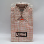 Van Dyke Grid Shirt Boys 10 Vintage Deadstock Orange White Permanent Press - take2supply