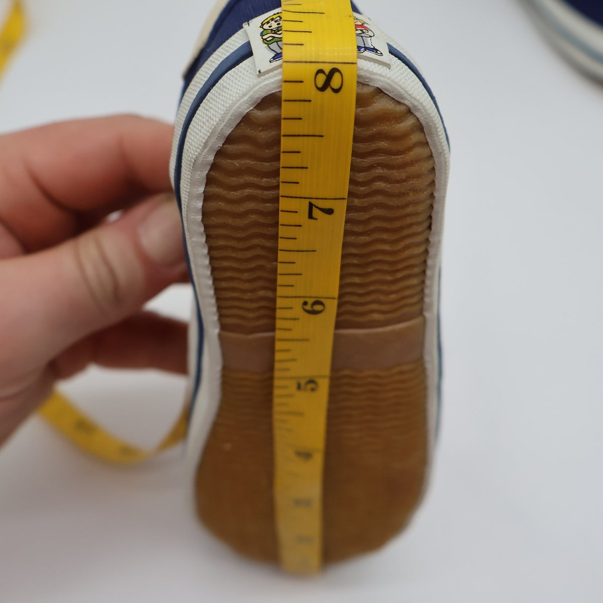 AAU Ruff Necks Scooter Shoes 10.5 Vintage Deadstock Navy Rainbow Canvas Sneakers - take2supply
