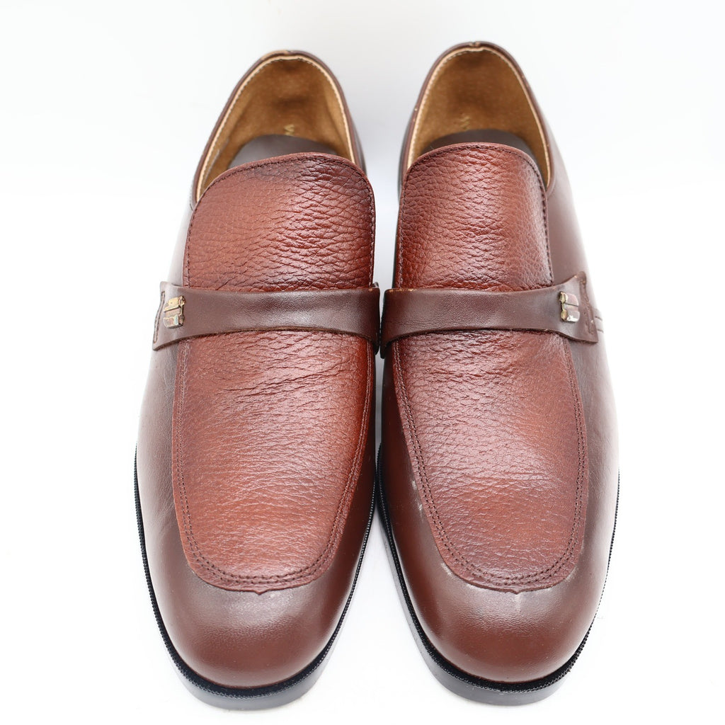 Barclay Loafers Mens 7.5 D Vintage Brown Leather Slip On Dress Shoes 95182 - take2supply