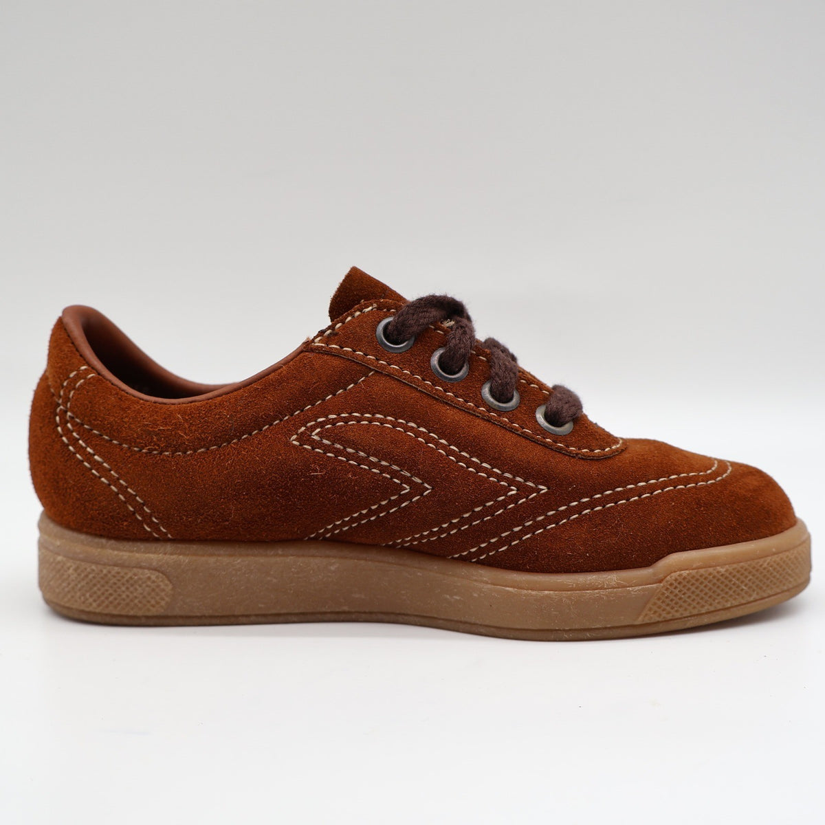 Walker Suede Sneakers Kids Size 12 D Vintage Brown Deadstock Gum Sole 2653 - take2supply