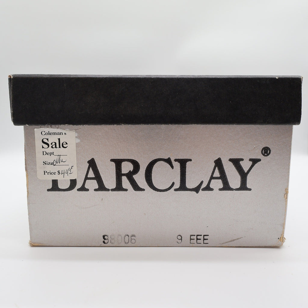 Barclay Moc Toe Derby Shoes Mens 9 EEE Black Leather Made in USA 98006 Wide - take2supply
