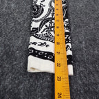 Pierri New York V-Neck Sweater Womens Size M Black White Embellished Baroque - take2supply