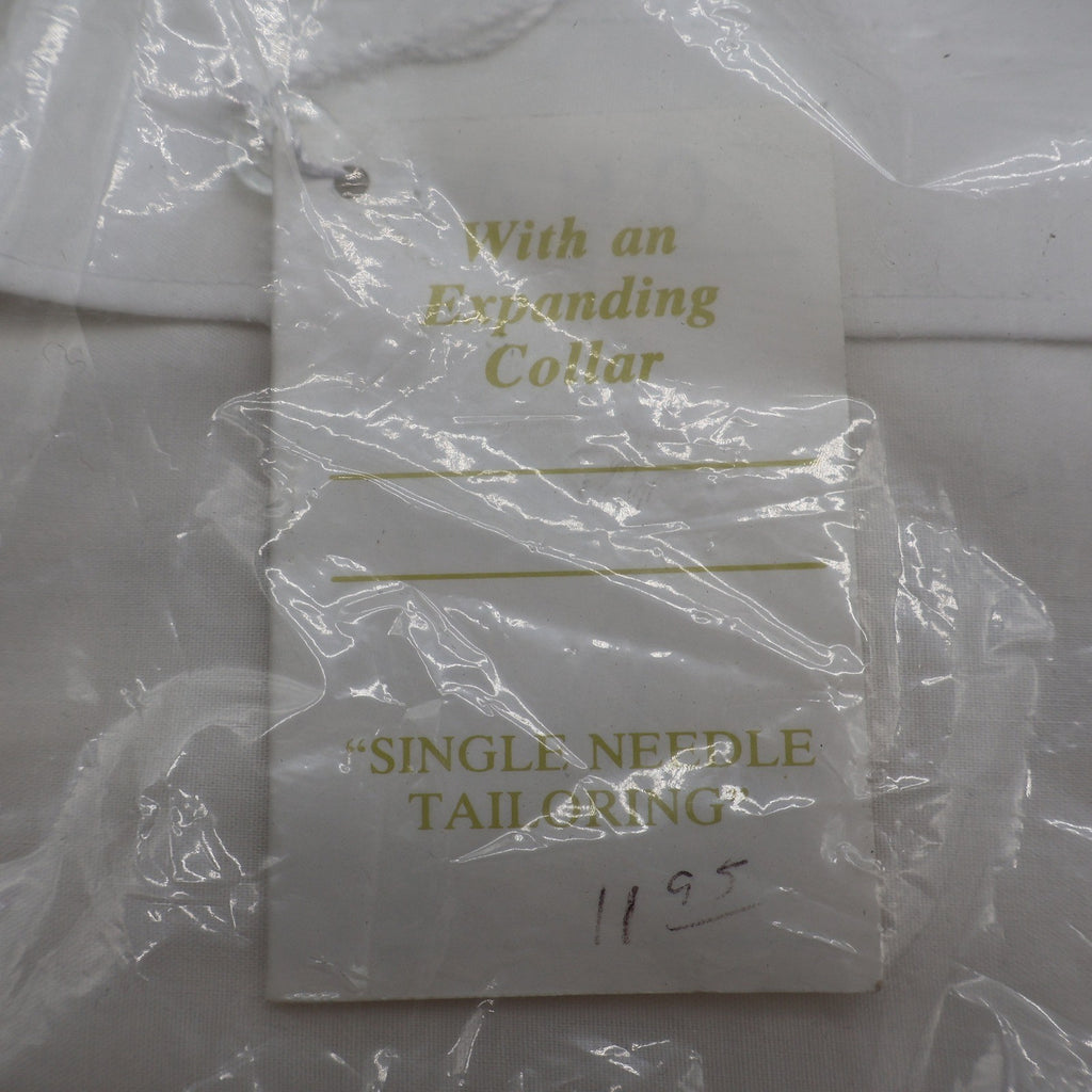 Chapel Hill Dress Shirt Mens 17 34/35 Vintage White Expanding Collar Deadstock - take2supply