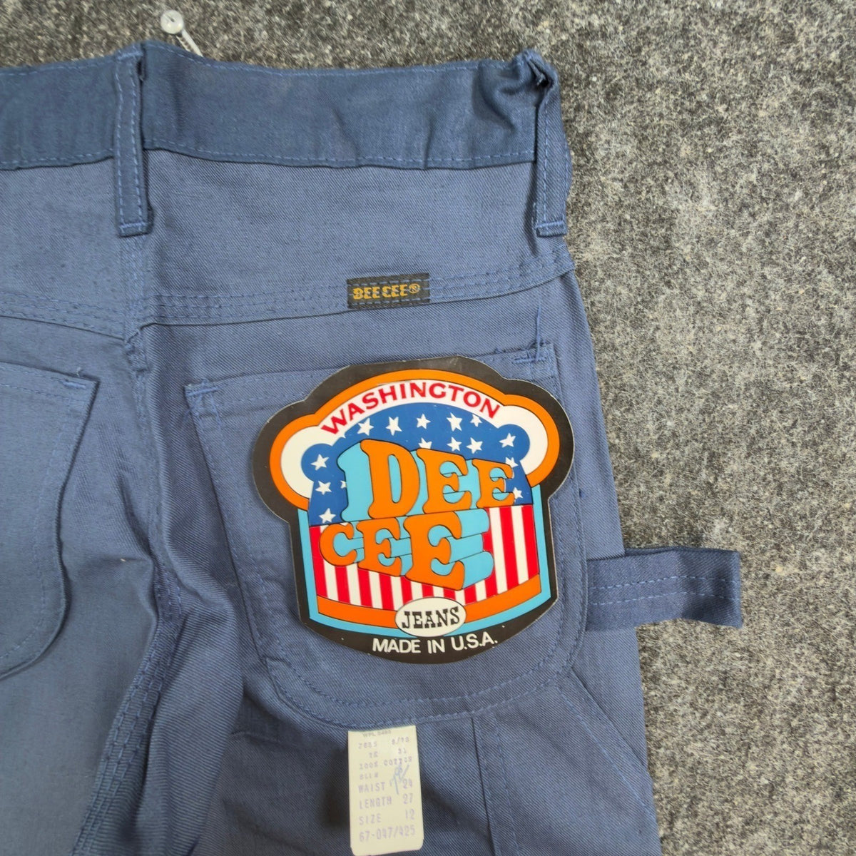 Dee Cee Vintage 70s Painter Pants Boys 12 Slim Blue USA Made NOS NWT 24x27 - take2supply