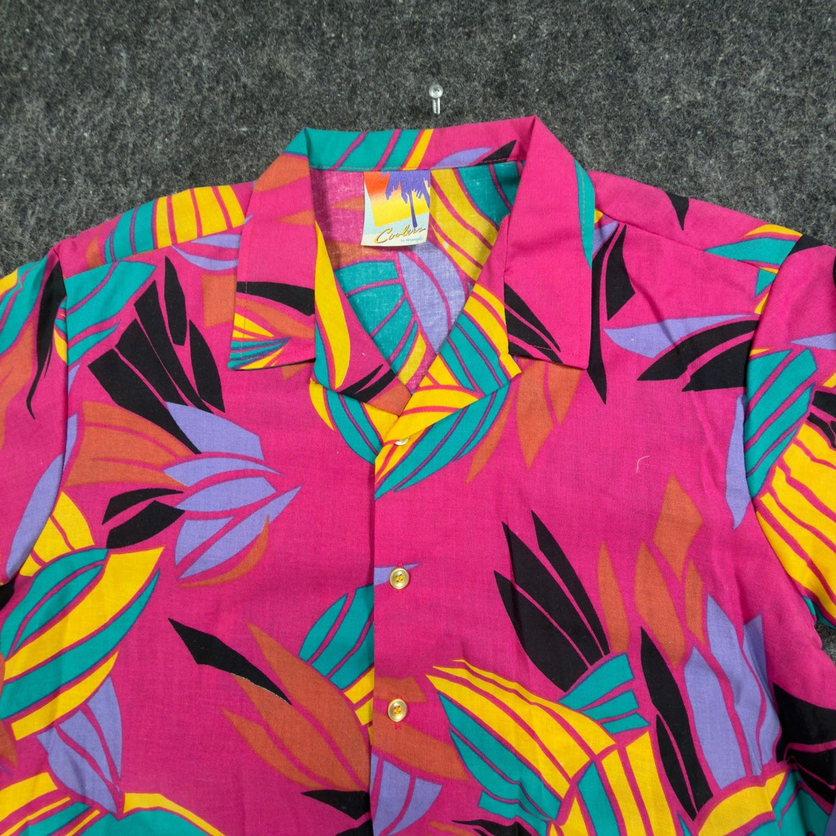 Wrangler Vintage 90s Coolers Shirt Mens XL Pink Abstract Cotton NWT Deadstock - take2supply