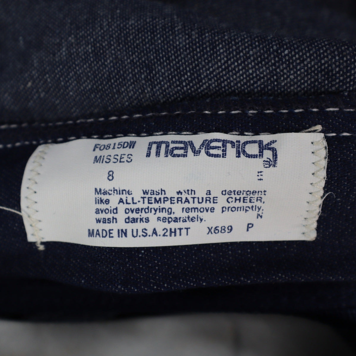 Lady Maverick Vintage Jeans Women 8 26 Deadstock Blue High Waist Straight USA - take2supply