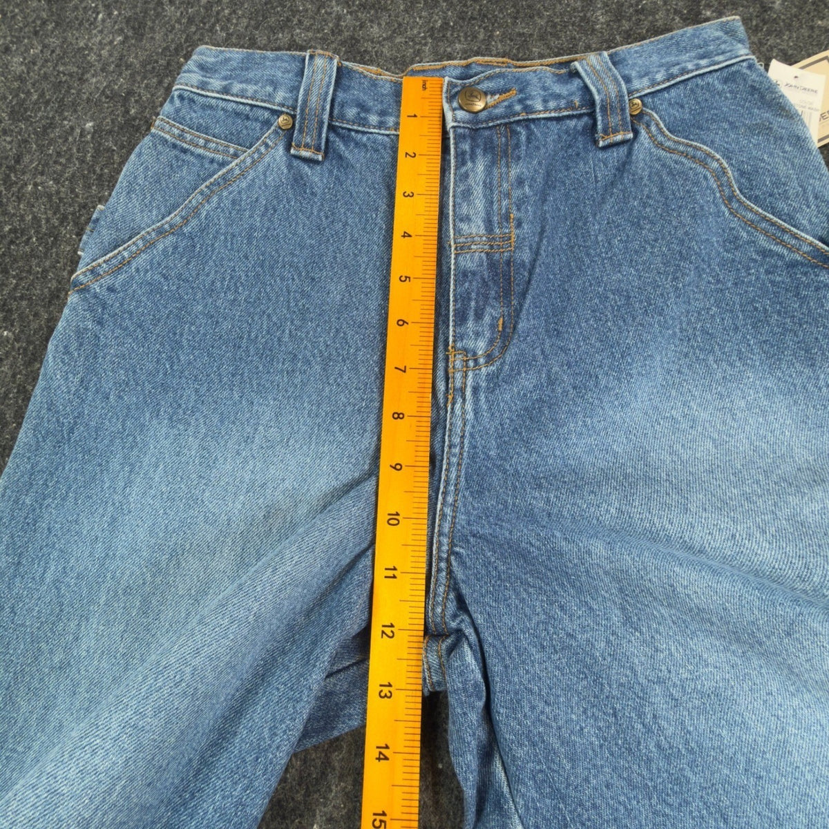 John Deere Carpenter Shorts Boys 14 Blue Denim Stone Wash NWT SA525LJD - take2supply